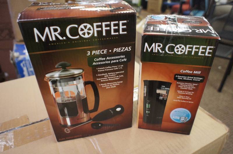Mr. Coffee Mill & 3 pc pure indulgence set