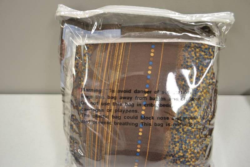 New MyHome Chelsea Stripe Brown Shower Curtain &Towels