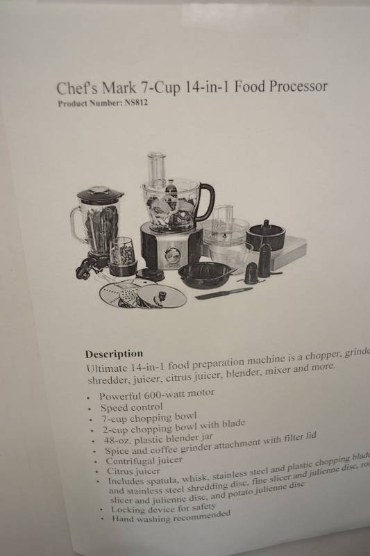 New Chefs Mark 7-Cup 14-in-1 Food Processor