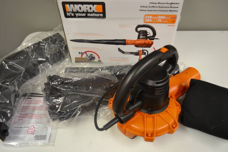 New WORX 12-amp BlowerMulcherVac