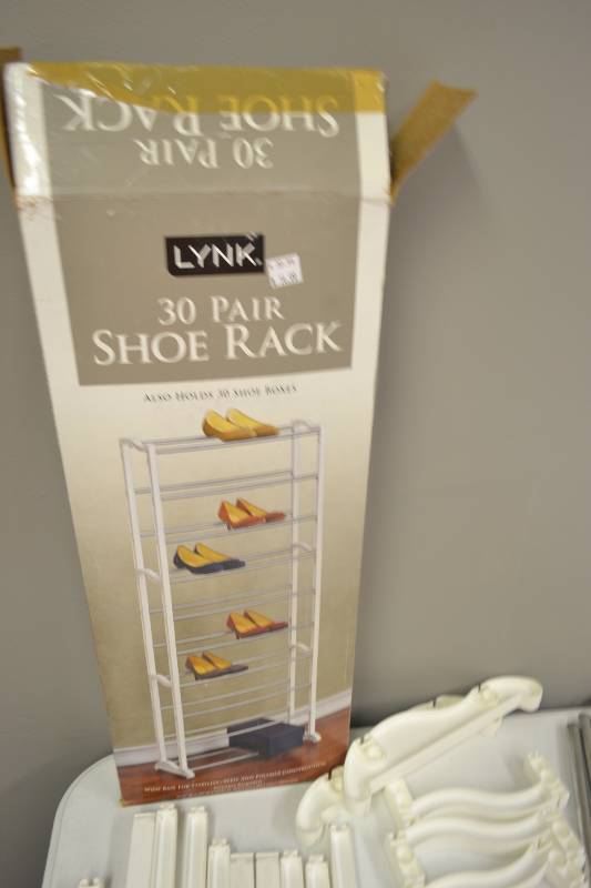 New LYNK 30 Pair Shoe Rack - Silver