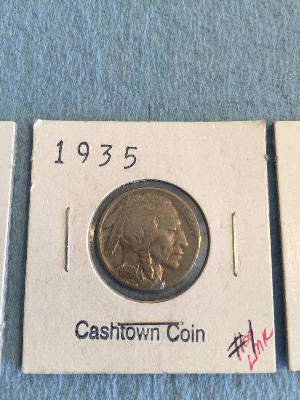 1935 P,D AND S BUFFALO NICKELS