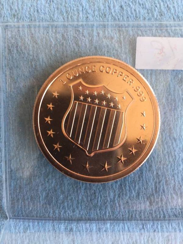 ONE OUNCE .999 COPPER ROUND BISON