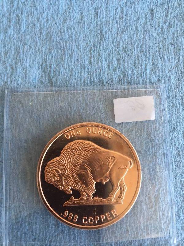 ONE OUNCE .999 COPPER ROUND INDIAN