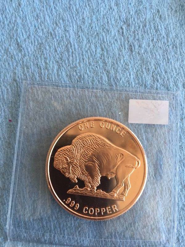 ONE OUNCE .999 COPPER ROUND INDIAN