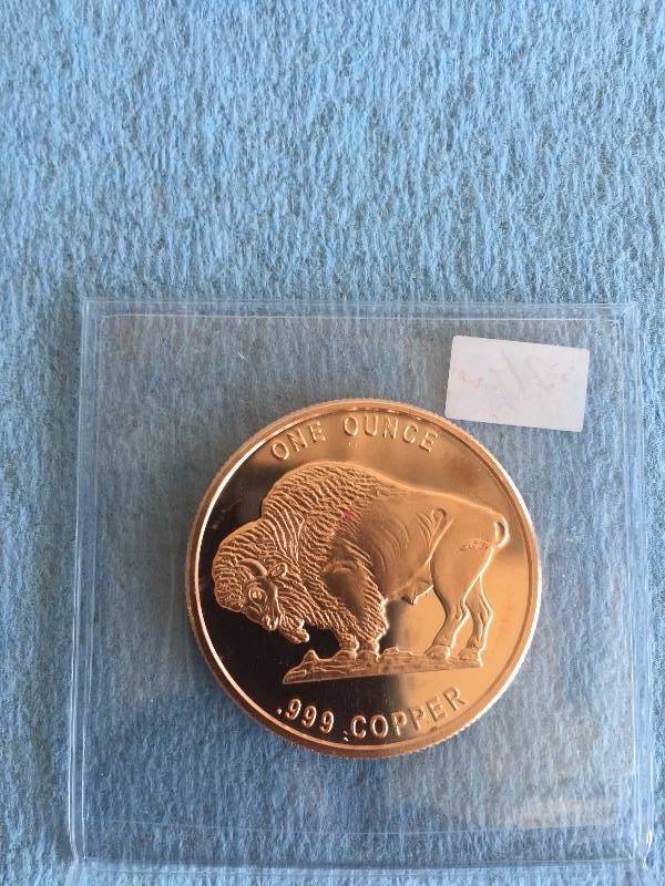 ONE OUNCE .999 COPPER ROUND INDIAN