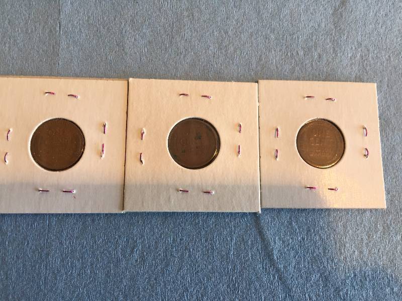 1919 P,D,S WHEAT CENTS