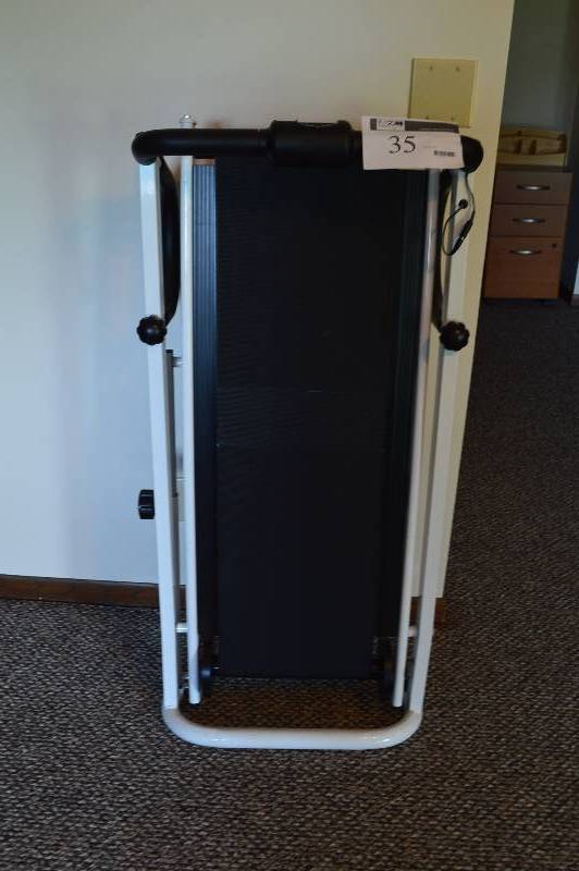 lot 35 image: Manual Treadmill 36 Deck Folds Up To 42 Height & 16 Depth.
