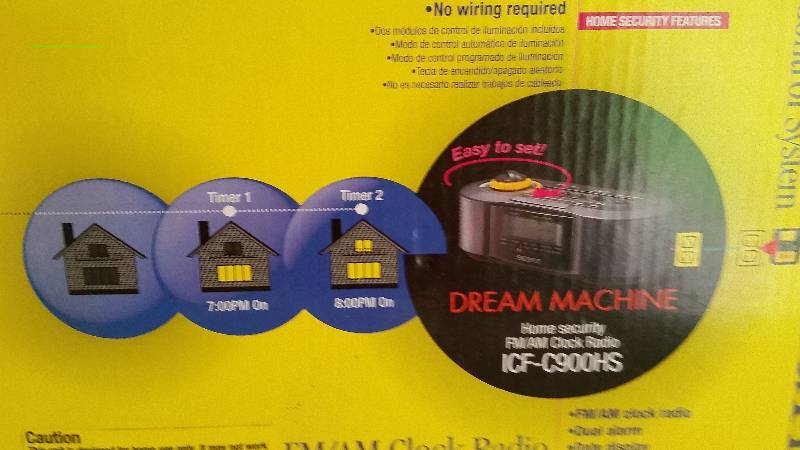 Sony Security Light Control System with Clock Radio
