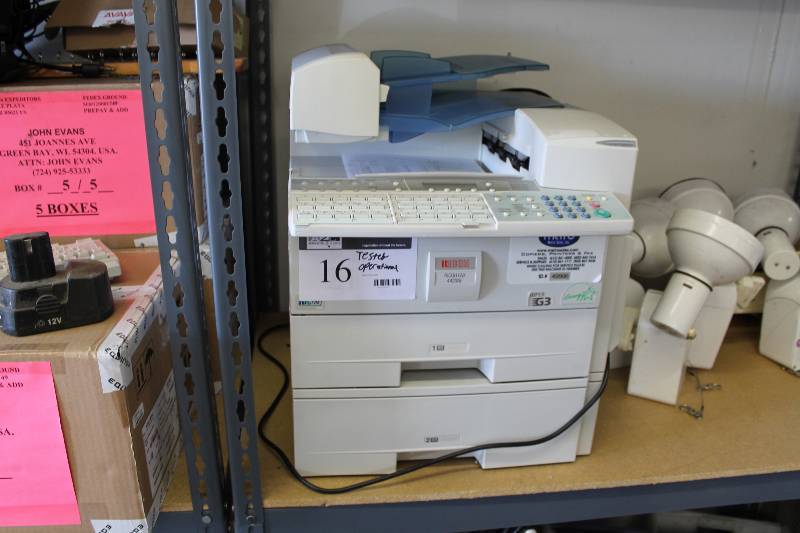 lot 16 image: Ricoh Fax Machine wCord 4420NF Tested & Operational.