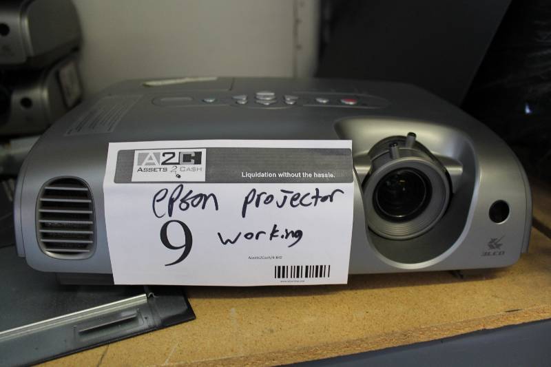 lot 9 image: Epson Powerlite 82c Multimedia LCD Projector 3068 Hours on Bulb Tested & Operational.