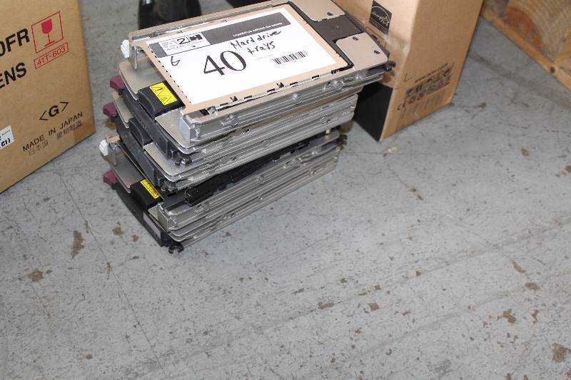 lot 40 image: Lot of (6) Hard Drive Trays.