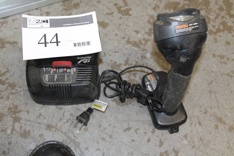 lot 44 image: Diehard Flashlight wBattery Charger & Rechargeable Batteries (2) 19.2V.