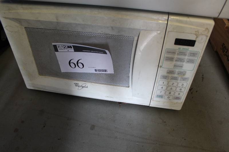 lot 66 image: Whirlpool Microwave Multiple Settings White.
