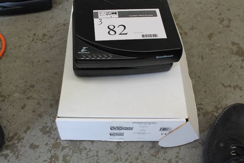 lot 82 image: Lot of (3) Including Efficient Networks Speed Stream DSL Modem.