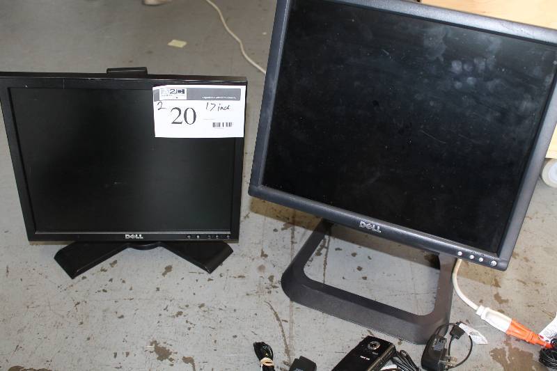 lot 20 image: Lot of (2) Dell Flat Screen Monitors 19.