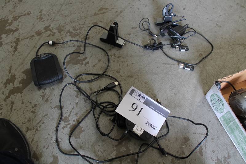lot 91 image: Floor Lot Including Phone Ear Pieces Speaker wCord.