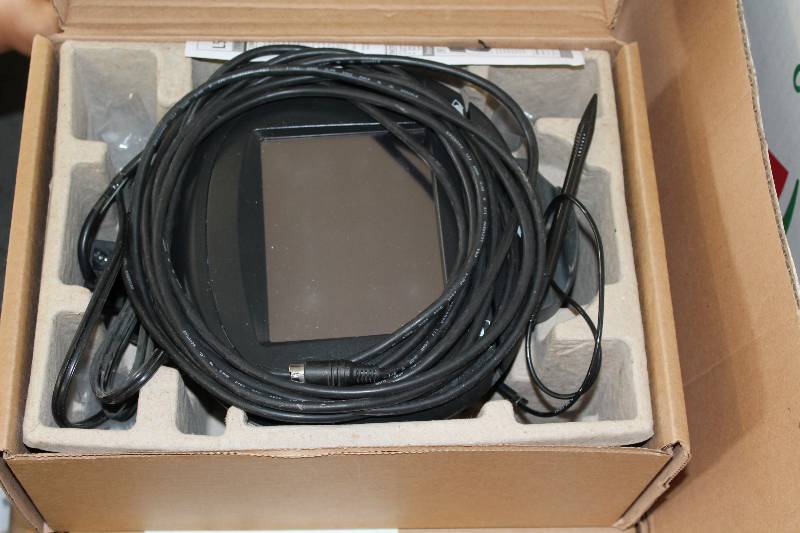 lot 13 image: Hypercom Optimum L5300 Credit Card Terminal wDigital Display Original Packaging With Cords.