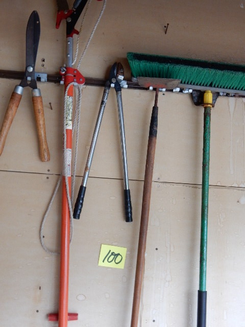 lot 100 image: Misc. Garden tools  as shown