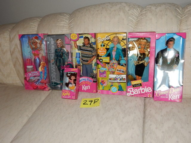 lot 29P image: Barbies and Ken Dolls