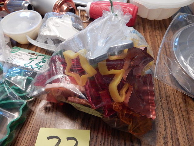 lot 23 image: Misc. Baking items.. HUGE LOT of Cookie Cutters