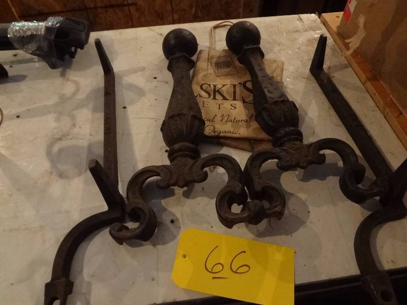 lot 66 image: Cast End Irons