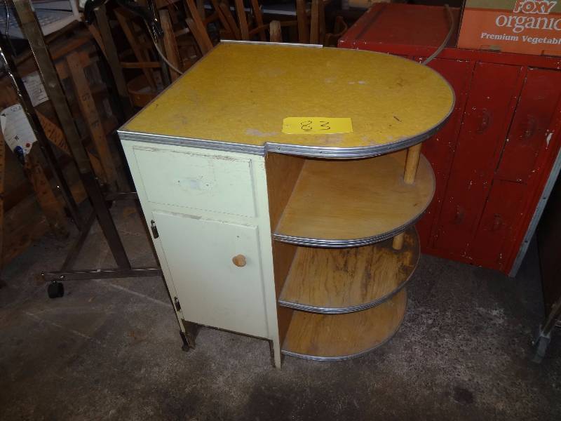 lot 83 image: Old Round End Three Shelf