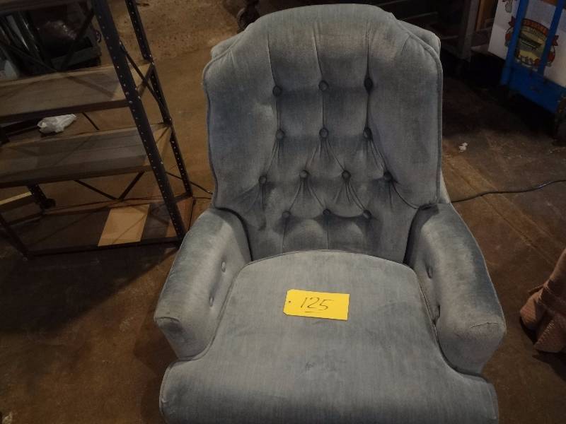 lot 125 image: Blue Velvet Rocker