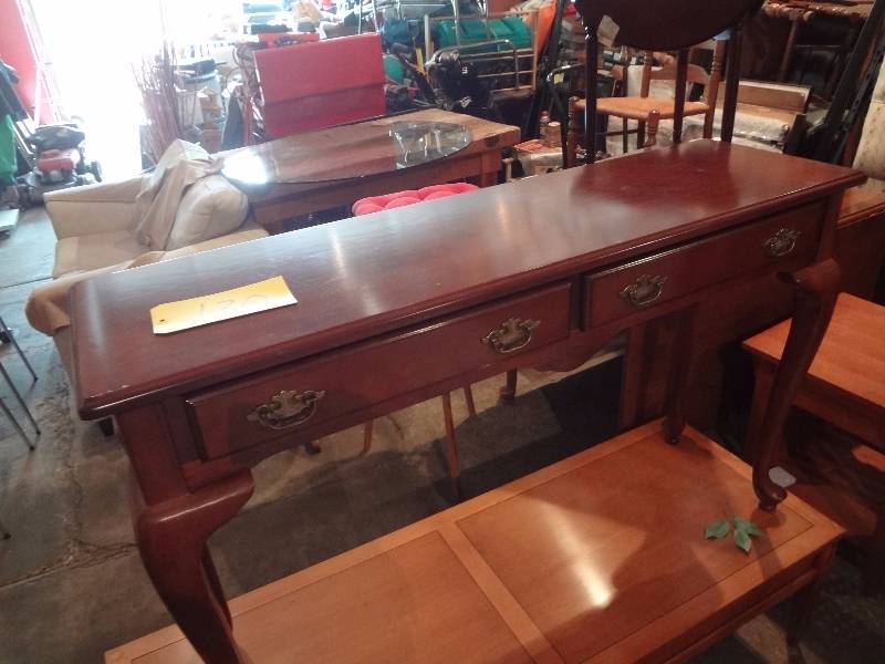 lot 130 image: Dark Sofa Table