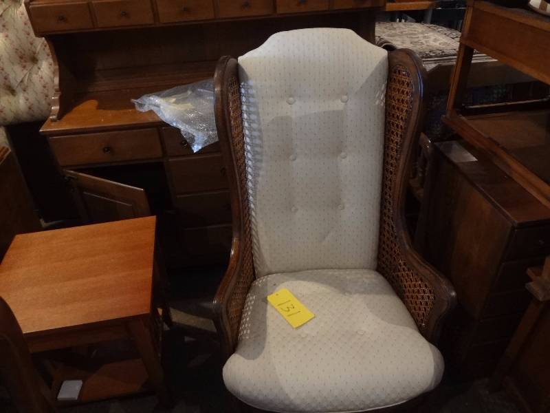 lot 131 image: ClothWicker High Back