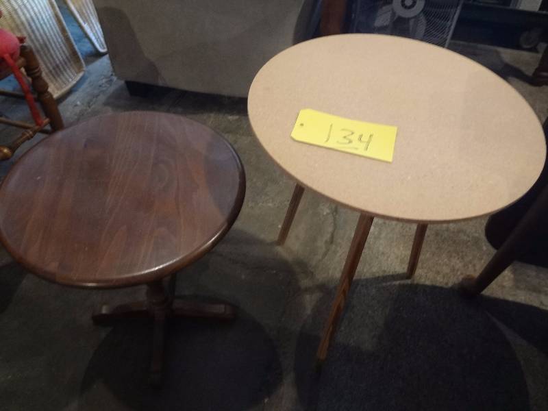 lot 134 image: Pair of Round Tables