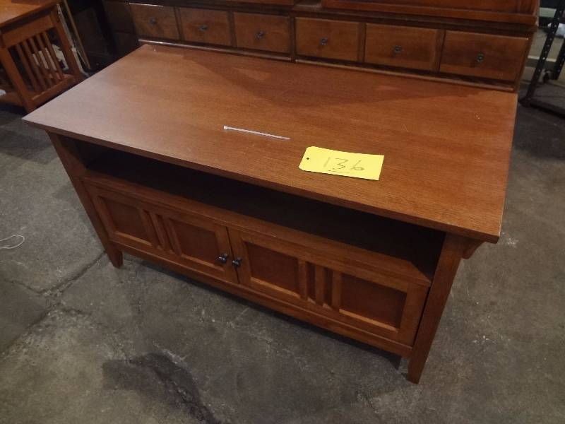lot 136 image: Mission Style TableCabinet