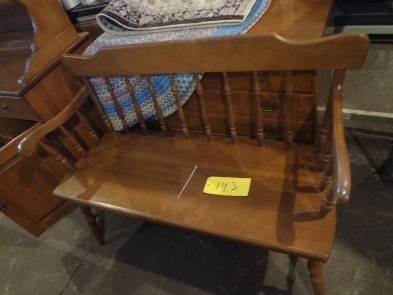 lot 143 image: Provicial Wooden Bench