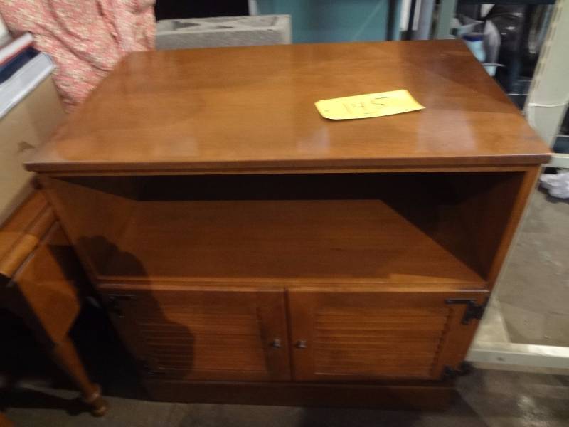 lot 145 image: Smaller Cabinet, Louvered Doors