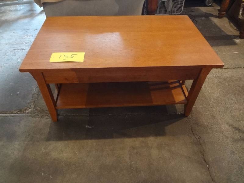 lot 155 image: Mission Style Coffee Table