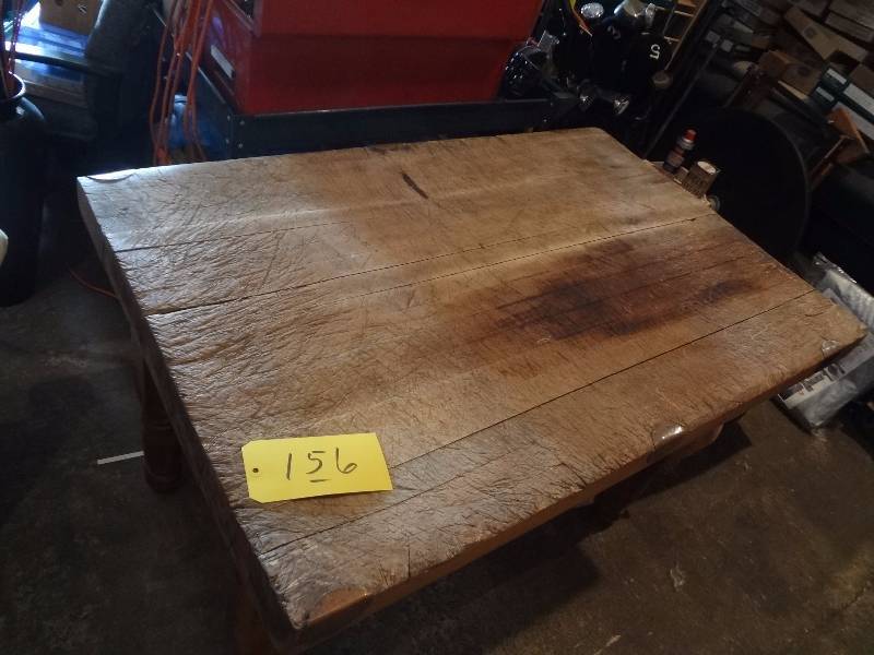 lot 156 image: Butcher Block Table