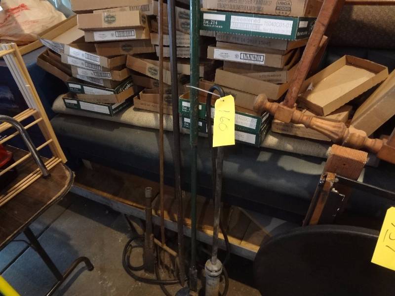 lot 160 image: Torch, Ice Chisels, Home Made Harpoon, Saw