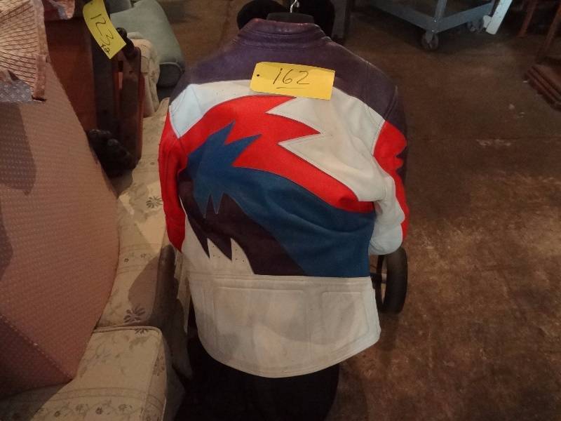 lot 162 image: Vintage Leather Motorcycle Jacket