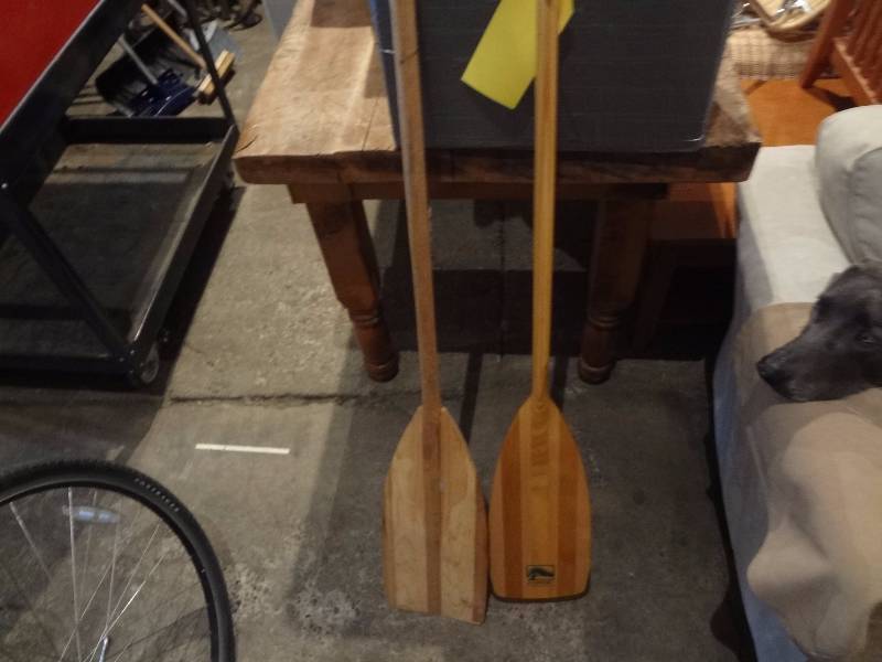 lot 186 image: Bent Paddles, one home made