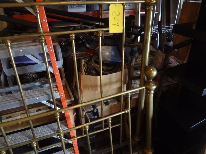 lot 204 image: Antique Brass bed