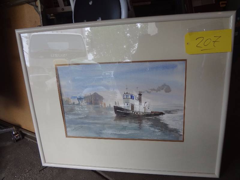 lot 207 image: Tug Boat, by Phyllis McQueen Smith