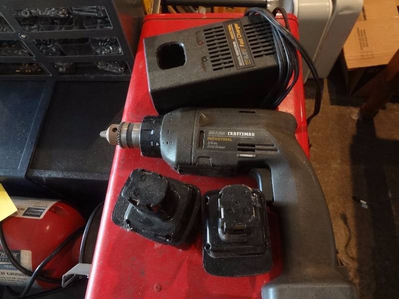 lot 209 image: (3) Electric Drivers, two Craftsman