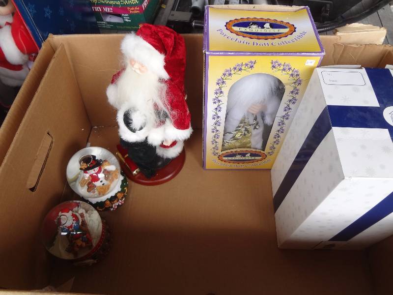 lot 239 image: Snow Globes, Santa,Dolls