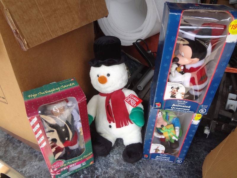 lot 242 image: Santa, Snowman, Disney Light-ups