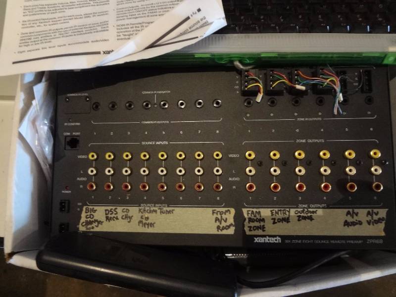 lot 261 image: Xantech ZPR68, Apple Keyboards, Remotes, Power Transformers