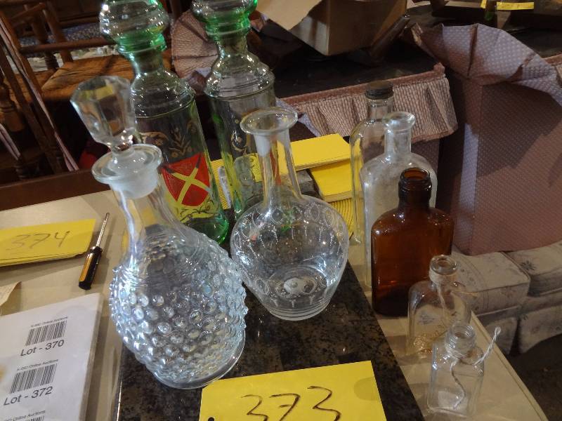 lot 373 image: Lot of Old Bottles,Decanters