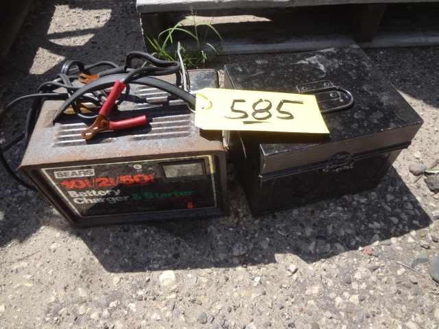 lot 585 image: Charger, Metal Box