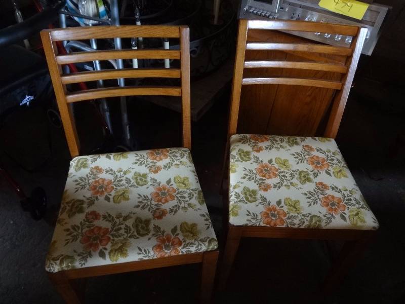 lot 476 image: Two Wooden Chairs