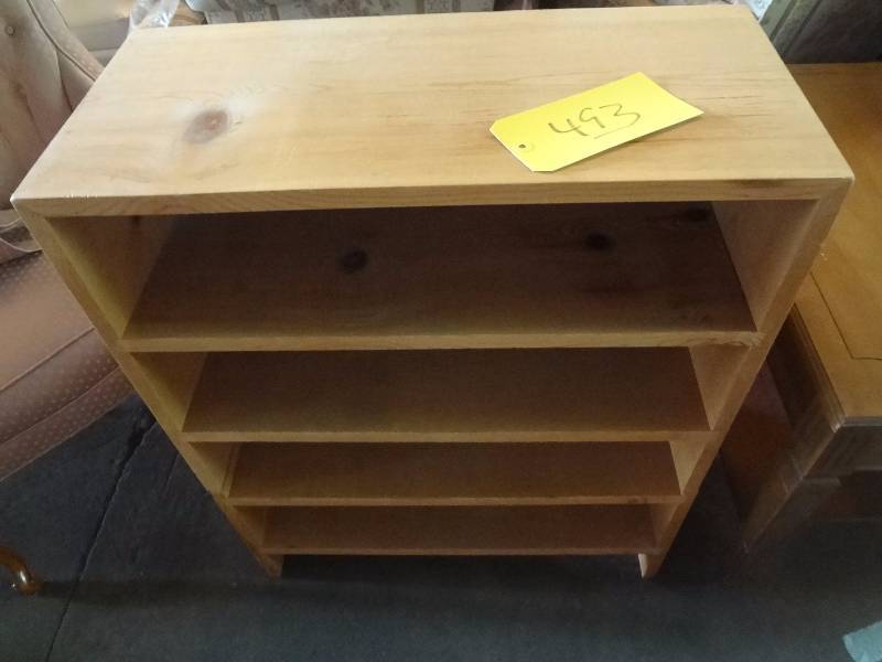 lot 493 image: Stacking Wood Shelf