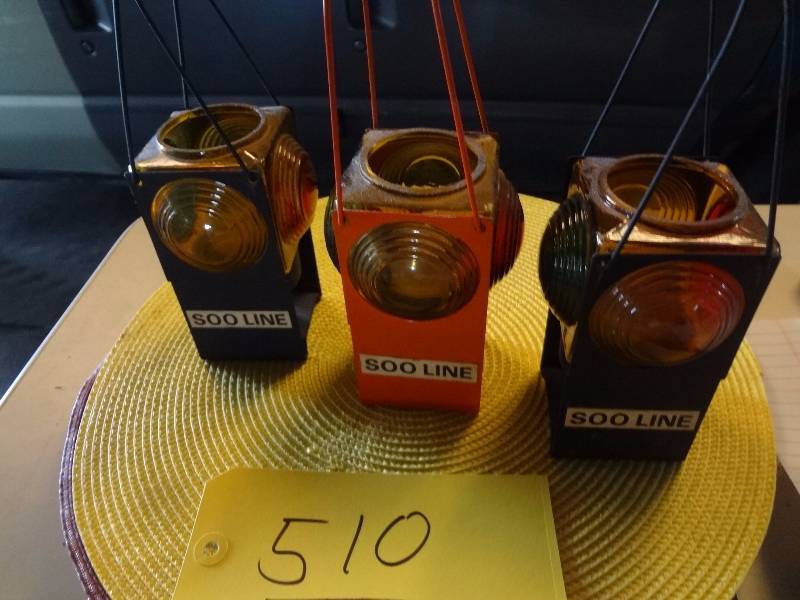 lot 510 image: Three Soo Line Promo Switch Lanterns